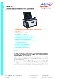 Thumbnail of document Data Sheet - 762 Automated Hydraulic Pressure Calibrator